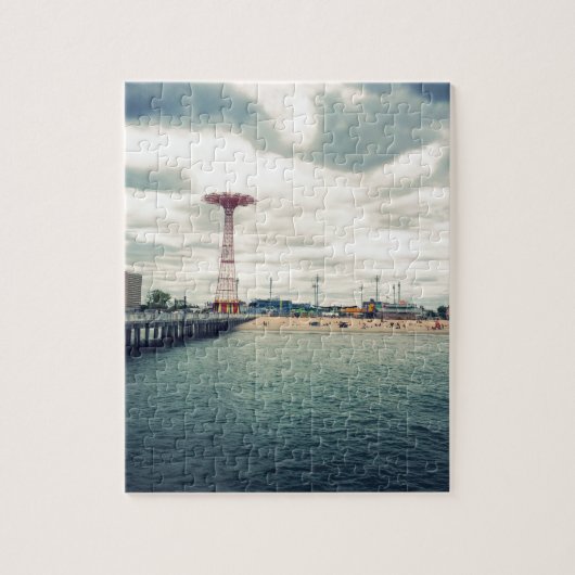 コニーアイランドビーチパノラマ ジグソーパズル (縦)