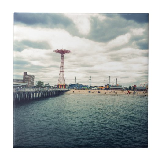 コニーアイランドビーチパノラマ タイル (正面)