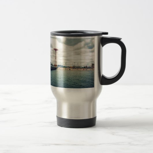 コニーアイランドビーチパノラマ トラベルマグ (右)
