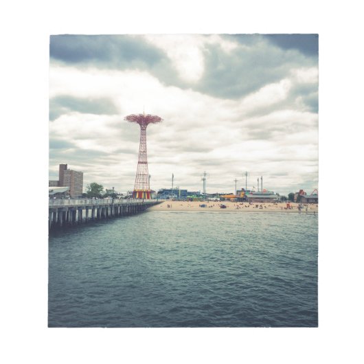 コニーアイランドビーチパノラマ ノートパッド (正面)