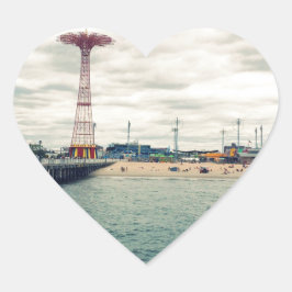 コニーアイランドビーチパノラマ ハートシール