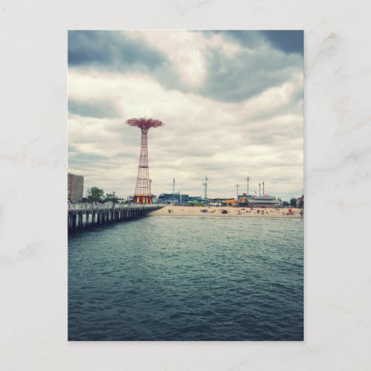 コニーアイランドビーチパノラマ ポストカード (正面)