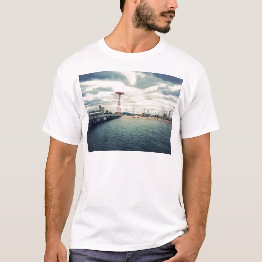 コニーアイランドビーチパノラマ Tシャツ (正面)