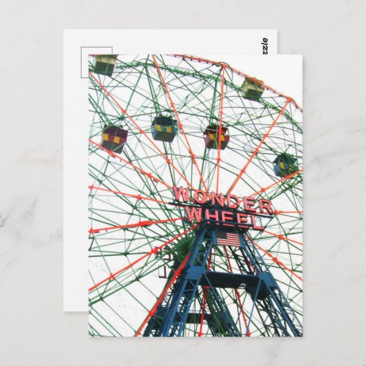 コニーアイランドホイ疑問に思ルブルックリンニューヨークシティ ポストカード (正面/裏面)