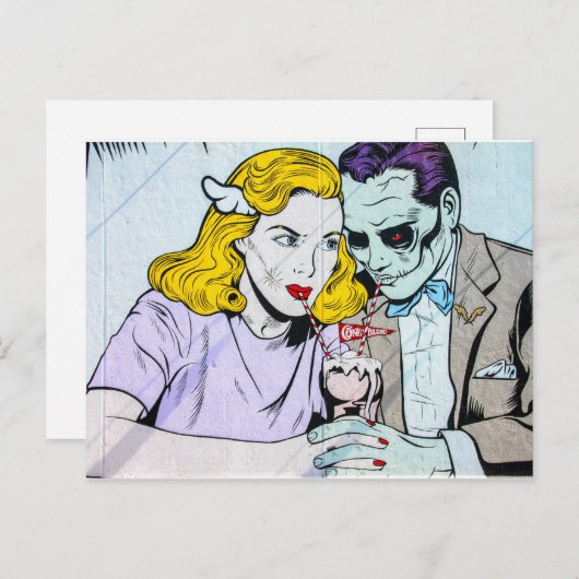 コニーアイランドミルクシェイク（ニューヨーク、ニューヨーク） ポストカード (正面/裏面)