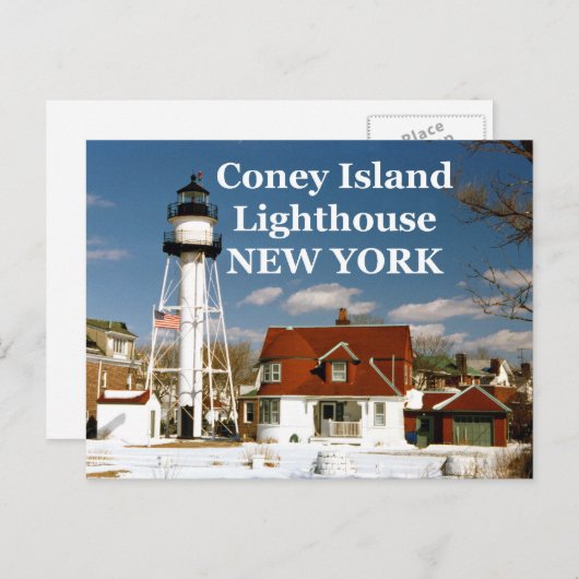 コニーアイランドライトハウスニューヨークポストカード ポストカード (正面/裏面)