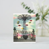 コニーアイランドルーナパークブルックリンny ポストカード (スタンド正面)