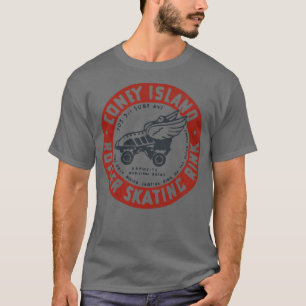 コニーアイランドローラースケートで滑るリンクローラースケート Tシャツ