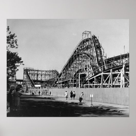コニーアイランドローラーCoaster-1826587.bw.jpg ポスター (正面)