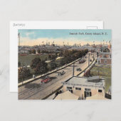 コニーアイランド，ニューヨーク，シーサイドパーク，ヴィンテージ ポストカード (正面/裏面)