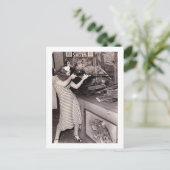 コニーアイランド、NYウィメンイン射撃、 発砲ギャラリーヴィンテージ ポストカード (スタンド正面)