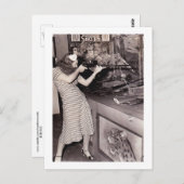 コニーアイランド、NYウィメンイン射撃、 発砲ギャラリーヴィンテージ ポストカード (正面/裏面)