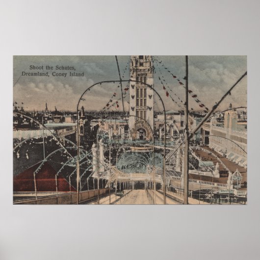 コニーアイランド， NY – シューテスライドを撮影 ポスター (正面)