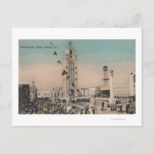 コニーアイランド, NY – ドリームランドライド ポストカード (正面)