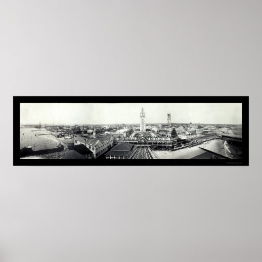 コニーアイランドNY写真1910 ポスター (正面)