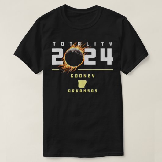 コニーアーカンソー2024トータル太陽の食 Tシャツ (デザイン正面)