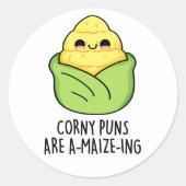 コニーパンはトウモロコシのパンおもしろいである ラウンドシール (正面)