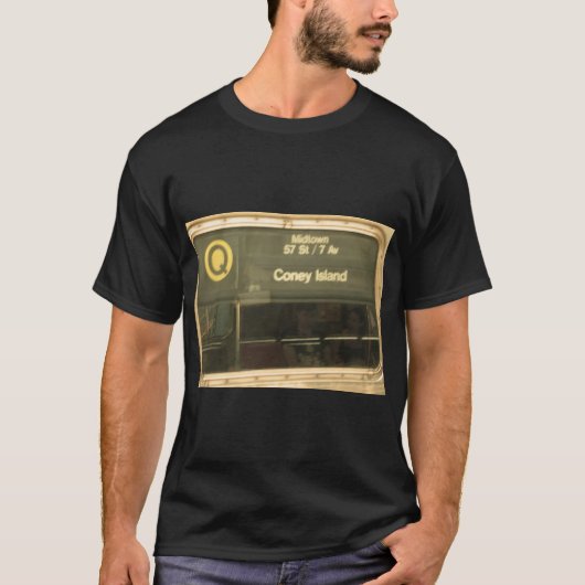 コニー島への電車の乗り物 Tシャツ (正面)