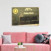 コニー島への電車 キャンバスプリント (インサイチュ (リビング))