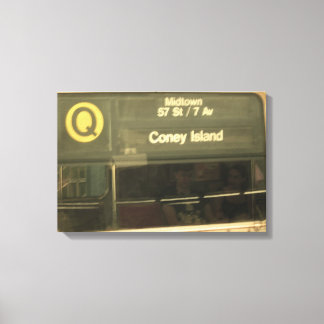 コニー島への電車 キャンバスプリント