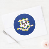 コネクチカット州旗、コネチカット州旗 ラウンドシール (封筒)