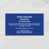 コネクチカット州旗、コネチカット州旗 名刺 (裏面)