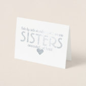 コネクテッドシスターズおもしろいブリデスメイドまたはメイド・オブ・オーナー（花嫁付き添い人） 箔カード (正面)