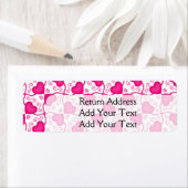 コネクテッドハートホワイトバレンタインデーにホットピンク ラベル (インサイチュ)