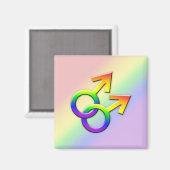 コネクテッドレインボーオス記号マグネット01 マグネット (正面/裏面)