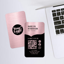 コネクトメタルバラ金ゴールドQRコードソーシャルメディア 名刺