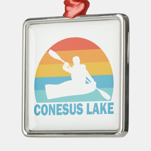 コネサスレイクニューヨークカヤック メタルオーナメント (左)