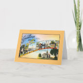 コネチカットからのヴィンテージの挨拶 カード (正面)