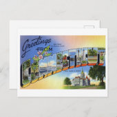 コネチカットからのヴィンテージの挨拶 ポストカード (正面/裏面)
