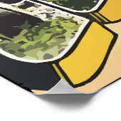 コネチカットからの挨拶ヴィンテージ ポスター (角)