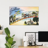 コネチカットからの挨拶ヴィンテージ ポスター (ホームオフィス)