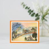 コネチカットからの挨拶ヴィンテージ ポストカード (スタンド正面)