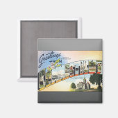 コネチカットからの挨拶ヴィンテージ マグネット (正面/裏面)