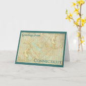 コネチカットからの挨拶 カード (黄色い花)