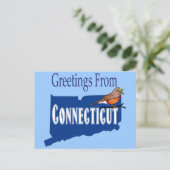 コネチカットのアメリカ人のロビンの国家からの挨拶 インビテーションポストカード (スタンド正面)