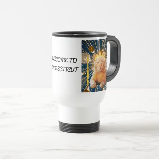 コネチカットのクラウン猫コンパニオン トラベルマグ (正面右)