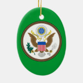 コネチカットのクリスマスオーナメント* セラミックオーナメント (裏面)