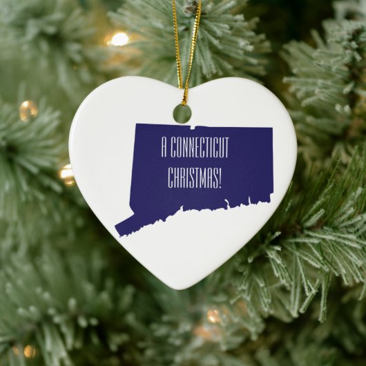 コネチカットのクリスマスパーソナライズされたオーナメント セラミックオーナメント (ツリー)
