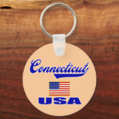 コネチカットのスクリプト キーホルダー (正面)
