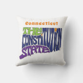 コネチカットのニックネームワードアート クッション (裏面)