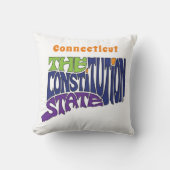 コネチカットのニックネームワードアート クッション (正面)