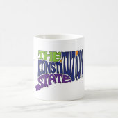 コネチカットのニックネームワードアート コーヒーマグカップ (中央)