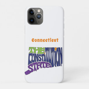 コネチカットのニックネームワードアート iPhone 11 PROケース