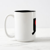 コネチカットのハート ツートーンマグカップ (左)