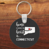 コネチカットのホームはハートの場所 キーホルダー (正面)
