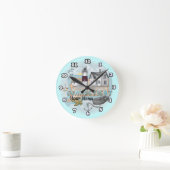 コネチカットのライトハウス時計 ラウンド壁時計 (ホーム)